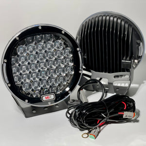 9" Driving Lights - Black (Pair With Wiring Kit Incl.)