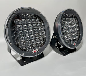 9" Driving Lights - Nardo Grey (Pair With Wiring Kit Incl.)