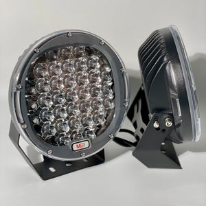 9" Driving Lights - Nardo Grey (Pair With Wiring Kit Incl.)